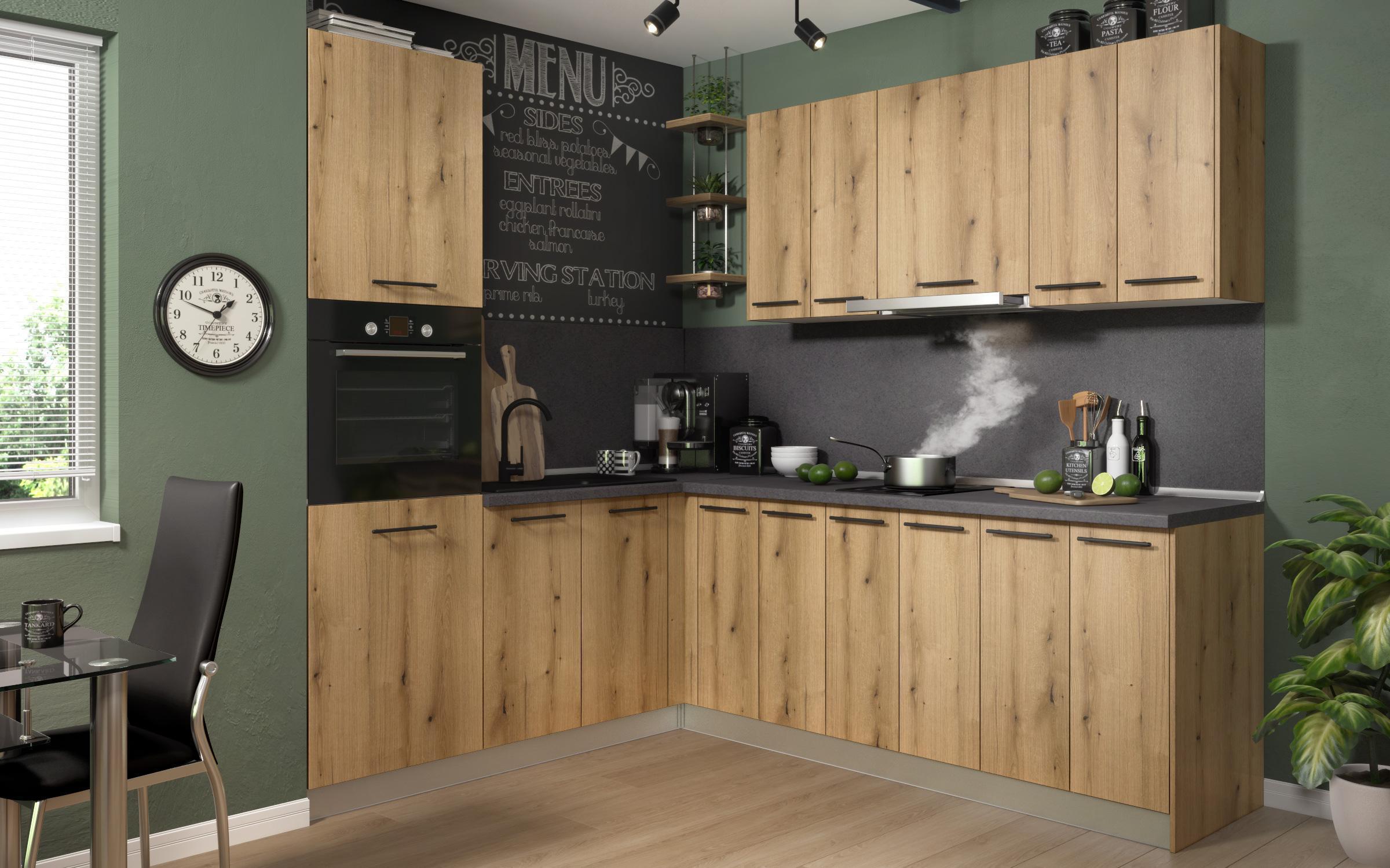Kitchen pull-out bottle rack Dakota 28, Evoke oak  3